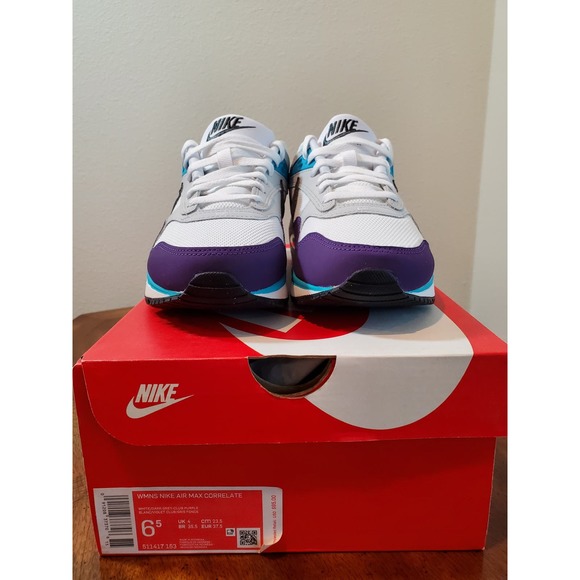 Nike Air Max Correlate (White/Purple/Turquoise) Women's sz 6.5 [New with Box] - Picture 3 of 12